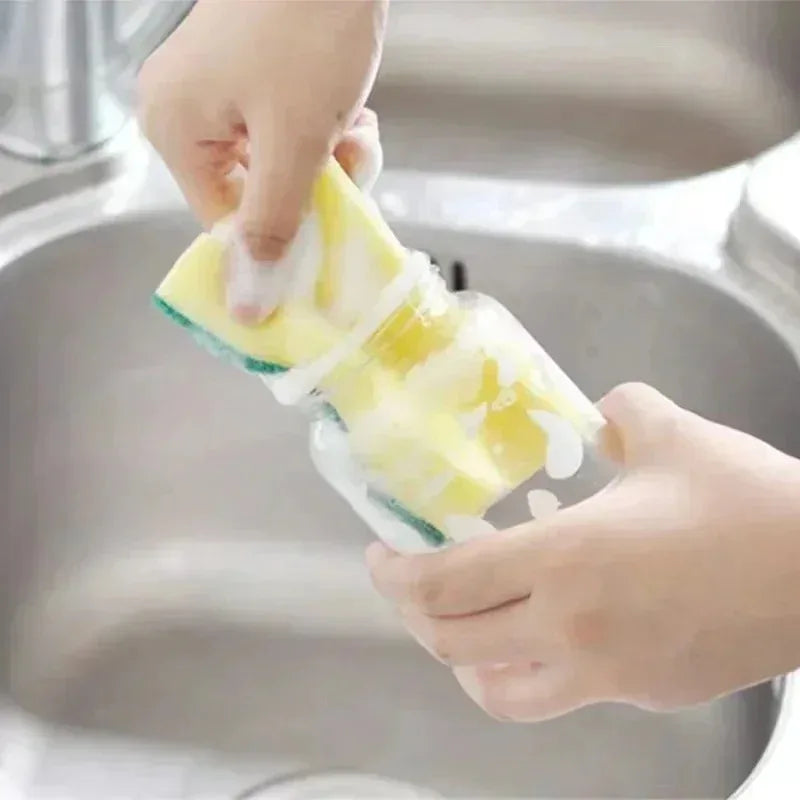 Set of 10/30/50PCS double-sided scrub sponges from BACKUPMYFILESNOW.COM®, heavy-duty for kitchen grease, rust, and pot cleaning.