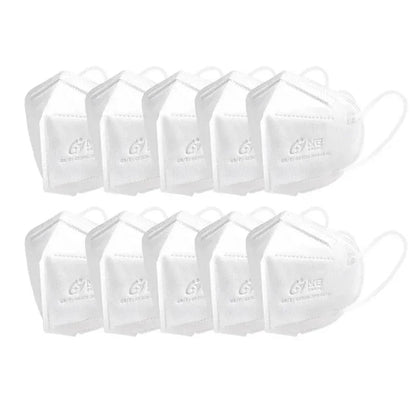 10-pack of BackupMyFilesNow N95 disposable protective masks with breathable design for dust, droplets, and health protection.