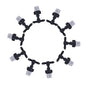 Set of 10 plastic watering irrigation garden misting sprinkler heads with tee joints, designed for garden watering and irrigation systems.