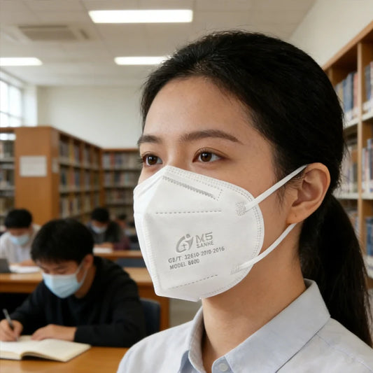 KN95 protective face masks, dust-proof and breathable disposable masks for outdoor health safety and personal protection.