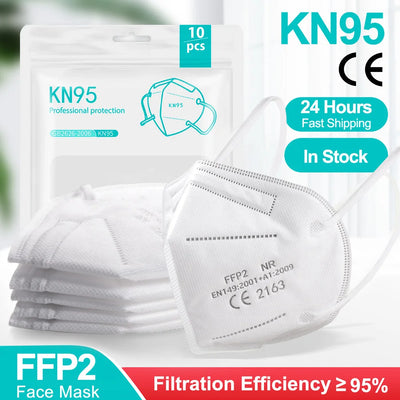 Set of 10 black FFP2 masks from BackupMyFilesNow, CE approved dustproof respirator and KN95 face masks for adults.