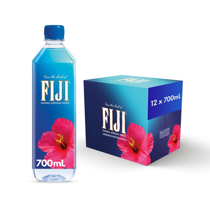 Fiji Natural Artesian Bottled Water 330mL, 11.15 Fl Oz, pack of 24, showcasing clear water in branded bottles with natural electrolytes.