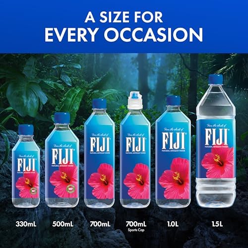 Fiji Natural Artesian Bottled Water 330mL with electrolytes, 24-pack of 11.15 fl oz bottles, natural spring water by BackupMyFileSnow.