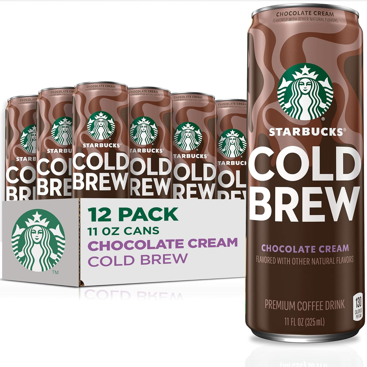 BackupMyFilesNow® 12-pack of Starbucks Cold Brew Coffee with Vanilla Sweet Cream in 11 fl oz cans, premium iced coffee drink.