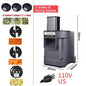 Commercial vegetable chopper with 6 blades, multifunctional electric food processor for slicing, shredding, and dicing carrots and potatoes.