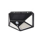 100 LED solar motion sensor security light by BackupMyFilesNow.com showing bright LED array and outdoor mounting panel for security lighting