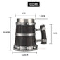 Viking wood style beer mug with 3D resin design, stainless steel double wall thermal coffee and wine cup, metal beer jug.