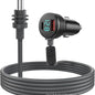 Fourth-generation Mini 30V digital display Type-C car charger by BACKUPMYFILESNOW.COM®, waterproof, fast charging, three-in-one DC design