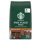 Starbucks Pike Place Roast whole coffee beans, medium roast, 28 oz, ideal for hot or iced coffee brewing.