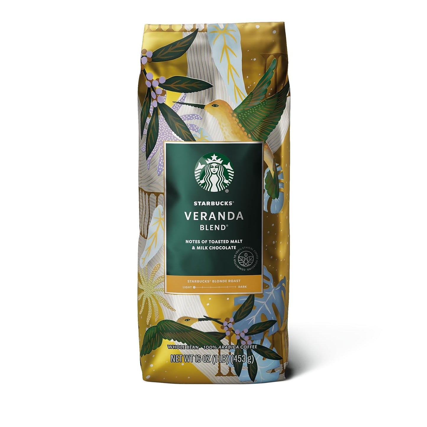 Starbucks Blonde Roast whole coffee beans in 12 oz bag, Veranda Blend, ideal for hot or iced coffee, by BACKUPMYFILESNOW.COM®.