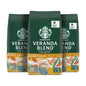 Starbucks Blonde Roast whole coffee beans in a 12 oz package, ideal for hot or iced Veranda Blend coffee.