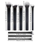 BackupMyFilesNow 12-piece long handle makeup brush set with soft bristles and portable wash bag, ideal for full face makeup beginners.