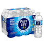 12-pack of Pure Life purified water bottles, 16.9 fl oz each, in clear plastic bottles with blue caps.