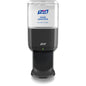 Graphite PURELL ES8 automatic hand sanitizer dispenser with 1200 mL capacity and refill pack of PURELL ES8 sanitizer bottles.
