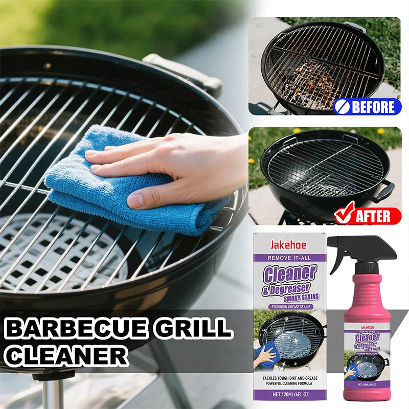 Heavy-duty barbecue grill cleaner spray by BACKUPMYFILESNOW.COM® with 120ml bottles, designed for grease, stains, and oven cleaning.