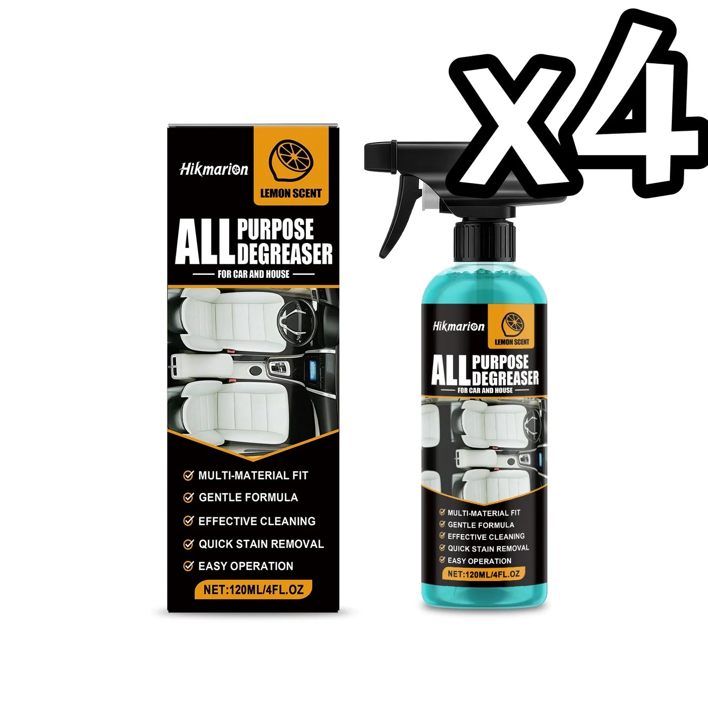 BackupMyFilesNow® 120ml multi-purpose degreaser with 10 bottles, powerful oil and grease removal for car and household cleaning.