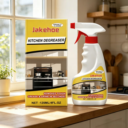 BACKUPMYFILESNOW.COM® Jakehoe Kitchen Degreaser spray with powerful grease removal and gentle formula for kitchen cleaning.