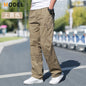 Men's black cotton cargo pants from BACKUPMYFILESNOW.COM® featuring casual, climbing-style joggers with a relaxed fit for spring and autumn.