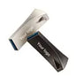 Black USB 3.0 metal pen drive with 128GB storage and logo, compact flash stick suitable for data transfer and storage.