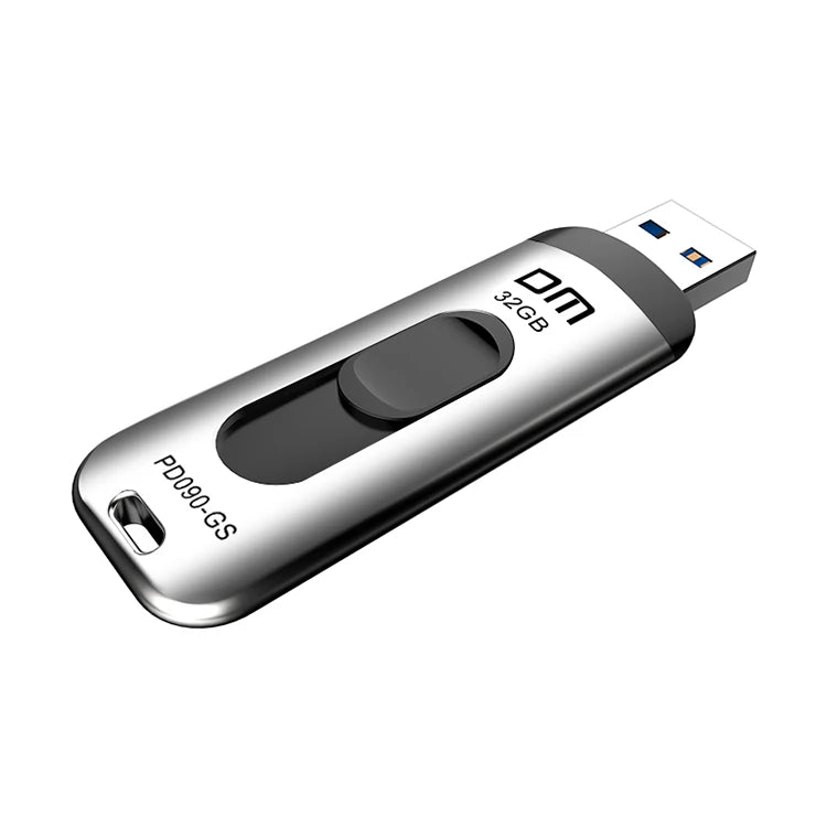 Silver USB 3.0 flash drive with push-pull metal design, available in 16GB to 256GB capacities, by BackupMyFilesNow.com