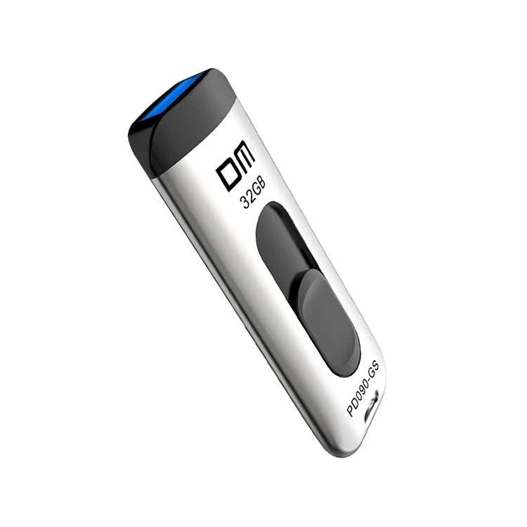 Silver USB 3.0 flash drive with push-pull metal design, available in 16GB to 256GB capacities, by BackupMyFilesNow.com