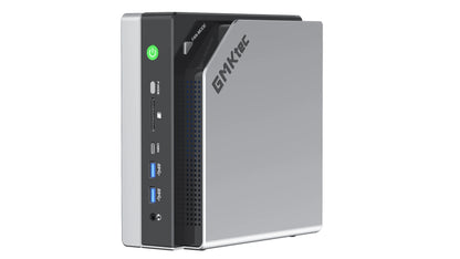 GMKtec EVO-X2 AMD R AI Max+ 395 Mini PC with 16-core AMD Ryzen, 128GB RAM, 2TB SSD, silver finish, gaming and AI computing