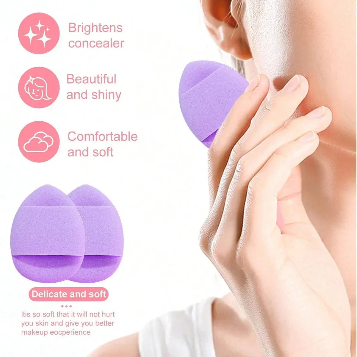 Set of 33 makeup sponges including large and small beauty blenders for flawless makeup application and removal.