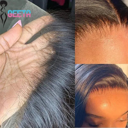 HD lace frontal wig by BackupMyFilesNow.com, 13x6 and 13x4 transparent lace, 30-inch bone straight human hair wig with 24-inch length