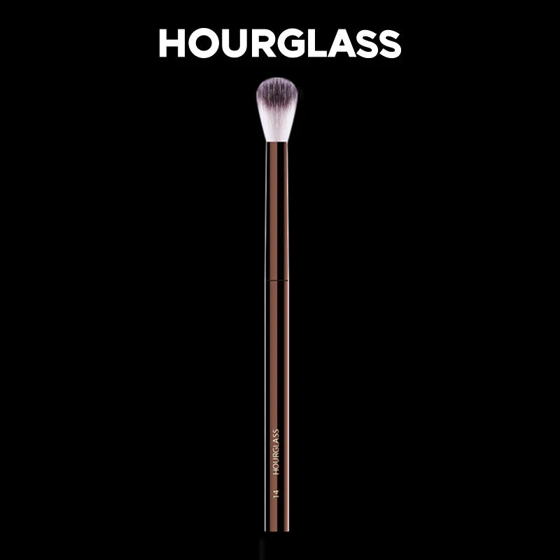 BackupMyFilesNow No.14 hourglass makeup brush with soft, skin-friendly fiber hair, designed for precise eye makeup application.