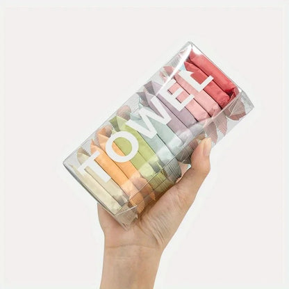 14pcs disposable washable face towels from BACKUPMYFILESNOW.COM®, portable thickened compressed travel cleansing cloths.