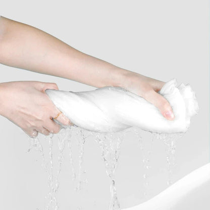 14-pack disposable washcloths by BACKUPMYFILESNOW.COM®, portable travel towels, thickened compressed face cleansing squares.