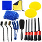BackupMyFilesNow® 15-piece car detailing brush set for cleaning vents, gaps, and air outlets in auto maintenance.