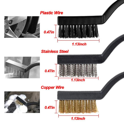 BackupMyFilesNow.com® 15-piece car detailing brush set with various brushes for cleaning vents, gaps, and air outlets.