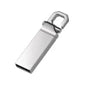 Silver metal USB 2.0 flash drive with custom logo printing, key pen style design, BackupMyFilesNow.com brand, new condition.