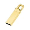 Silver metal USB 2.0 flash drive with custom logo printing, key pen style design, new condition, branded BackupMyFilesNow.com.
