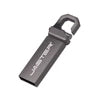 Black 16GB USB 2.0 flash drive with custom logo, available in 16GB, 32GB, 64GB, and 128GB capacities, personalized storage device.