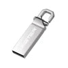 Black 16GB USB 2.0 flash drive with custom logo, offering up to 128GB storage capacity, ideal for personalized data storage.