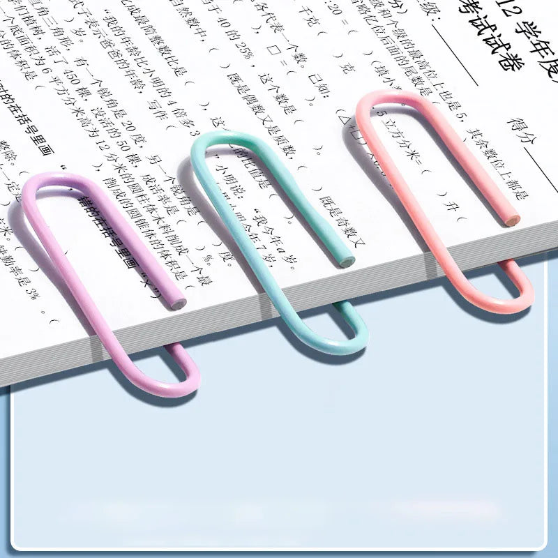 Set of 160 colorful stainless steel paper clips for office organization, file markers, and stationery use.