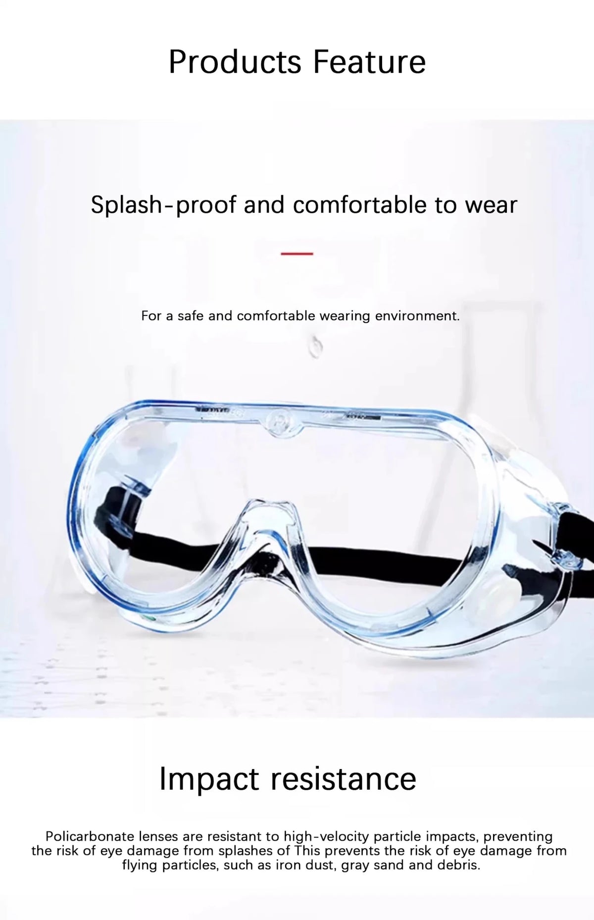 3M 1621 safety goggles with clear lenses, anti-splash and dust-proof design for industrial lab eye protection.