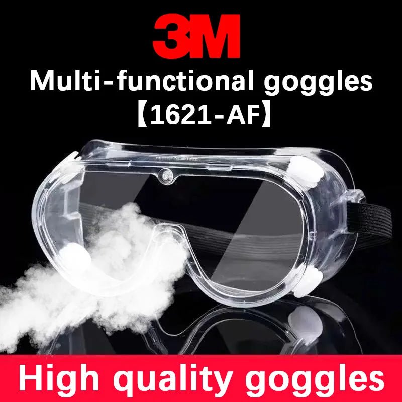 3M 1621 safety goggles with clear lenses, anti-splash and dust-proof design, industrial research and lab eye protection glasses