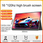 16-inch LANLIPU portable gaming monitor with 120Hz refresh rate, 1200P resolution, 16:10 aspect ratio, and HDR for laptops and consoles