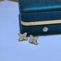 18K gold Pai Da Xing X earrings by BackupMyFilesNow.com, simple and elegant Au750 jewelry perfect for gifting.