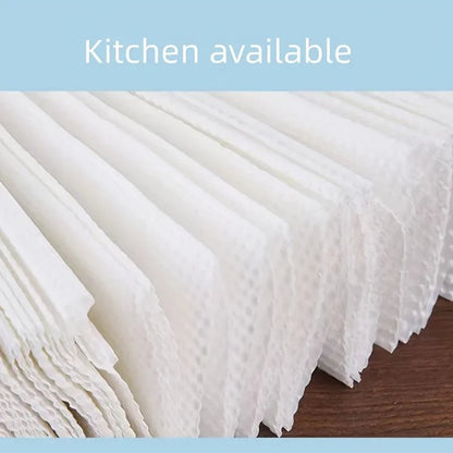 Disposable paper towels from BACKUPMYFILESNOW.COM®, for kitchen and bathroom cleaning, convenient, hygienic, and absorbent cleaning solution.