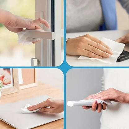 Disposable paper towels for kitchen and bathroom by BACKUPMYFILESNOW.COM®, convenient, hygienic cleaning solution, one-pack image.