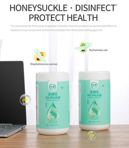 Honeysuckle antibacterial wet wipes in 3 tubes, each with 80 sheets, from BACKUPMYFILESNOW.COM® for hand cleaning and freshness.