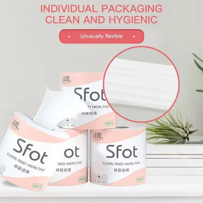 Six rolls of thickened core household paper towels and toilet paper by BACKUPMYFILESNOW.COM®, with five layers of absorbent material.
