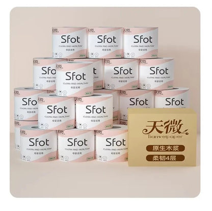 Six rolls of thickened core household paper towels from BACKUPMYFILESNOW.COM® on a white background.