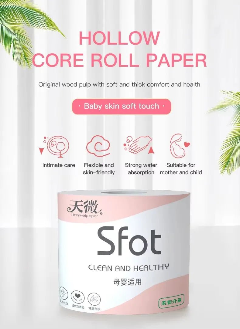 Six rolls of BACKUPMYFILESNOW.COM® household paper towels with five layers and thickened core for durable, absorbent kitchen use.