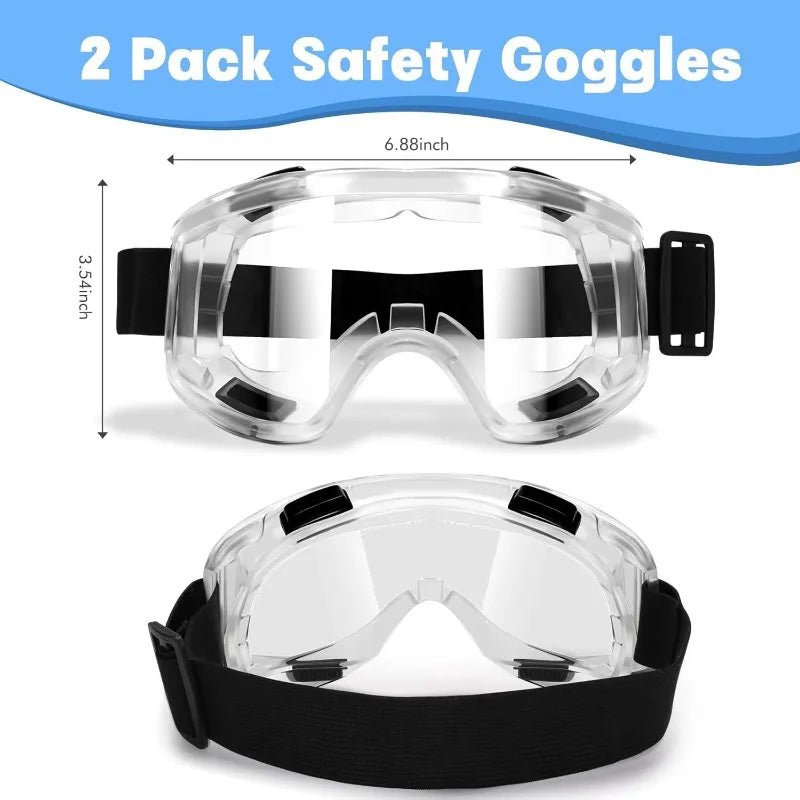 BACKUPMYFILESNOW.COM® safety goggles with anti-splash, dust-proof design for lab work, industrial research, and protective eyewear.