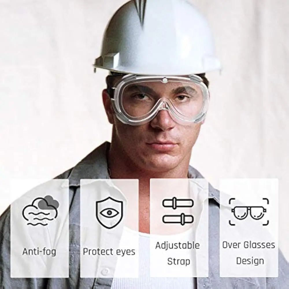 BACKUPMYFILESNOW.COM® waterproof safety goggles with anti-fog, windproof, and dust-proof protective eye shield for work and water park use.